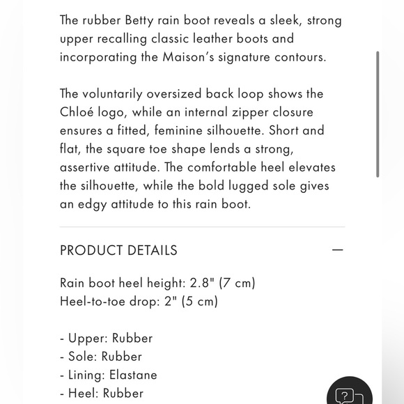 CHLOE Betty Rain Boots - Picture 4 of 5